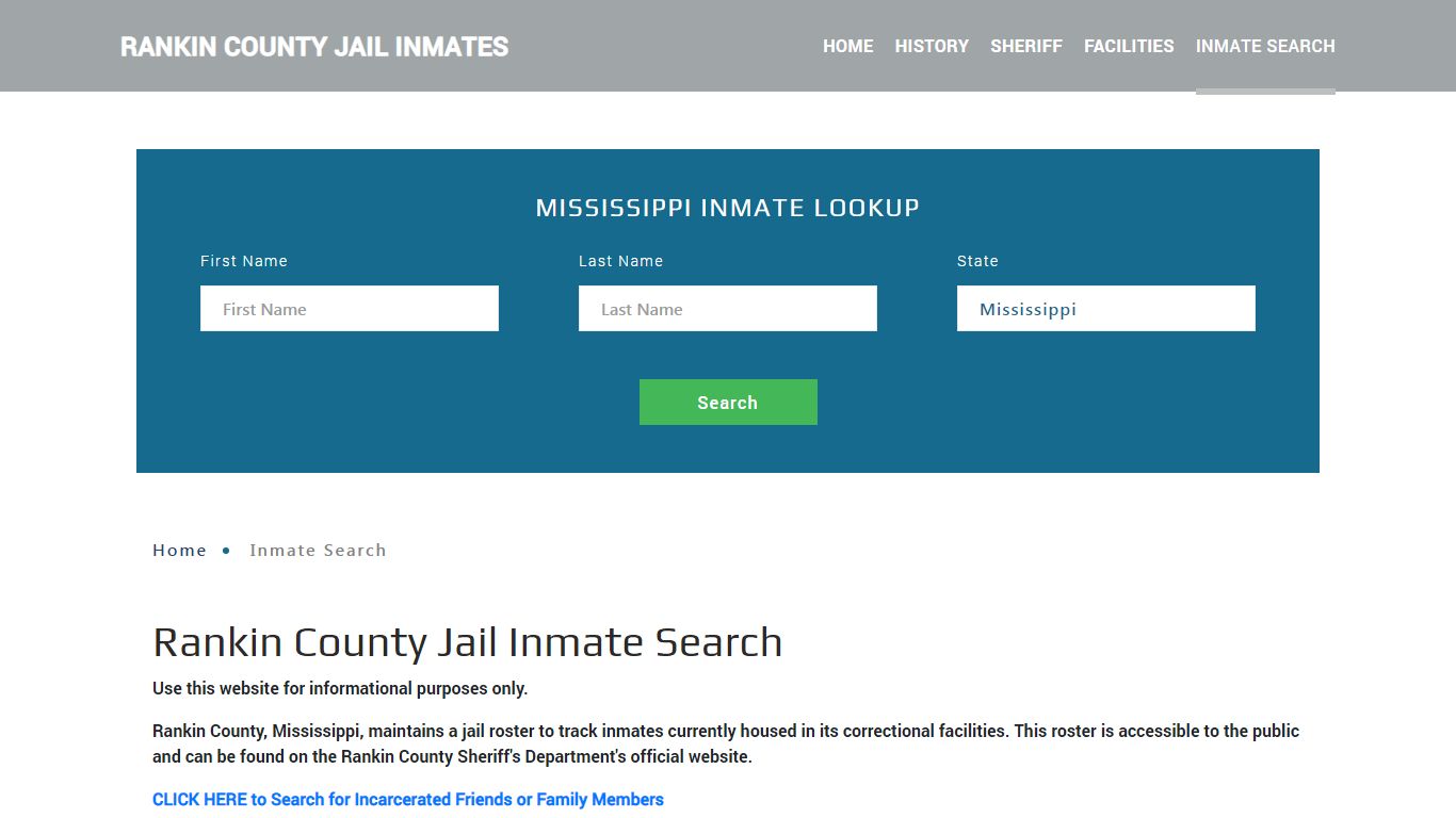 Rankin County, MS Detainee Lookup